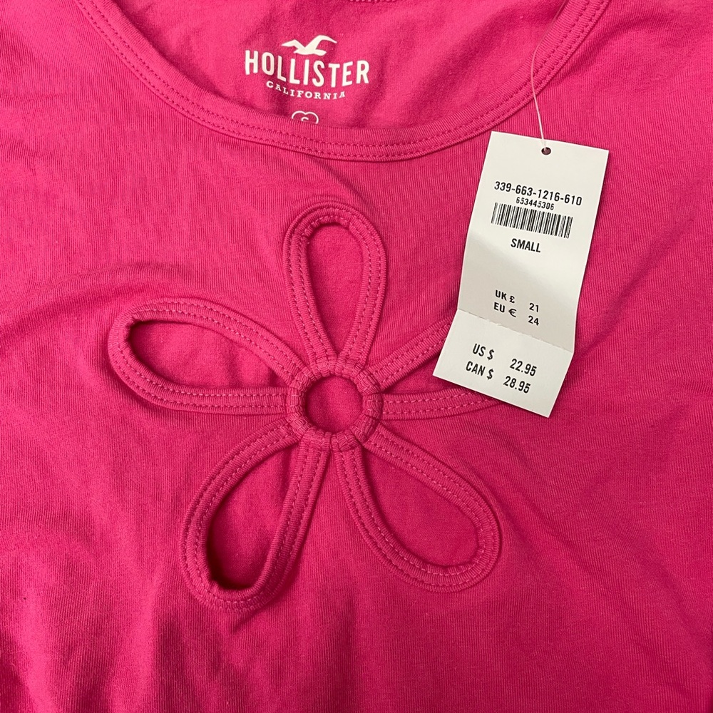 Hollister Fuchsia Long SleeveSleeve Daisy Tee